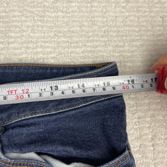 American Apparel Jeans Womens 32 Dark Blue Denim USA Made Skinny - Picture 10 of 16